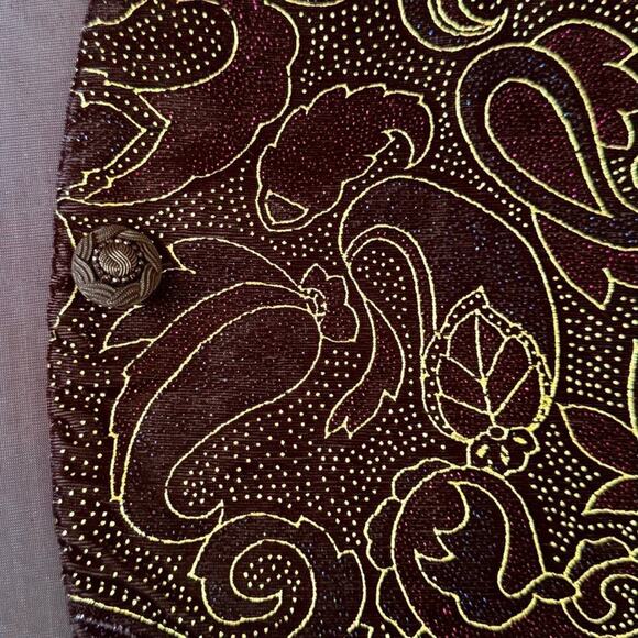 Vintage Norton McNaughton Velvet Paisley Blazer Jacket Size 12 Made in USA NWT - Picture 8 of 10